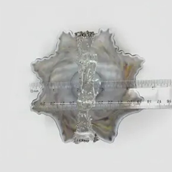 Bohemian Confetti Hand Blown Glass Basket With Thorn Handel - Picture 7 of 7